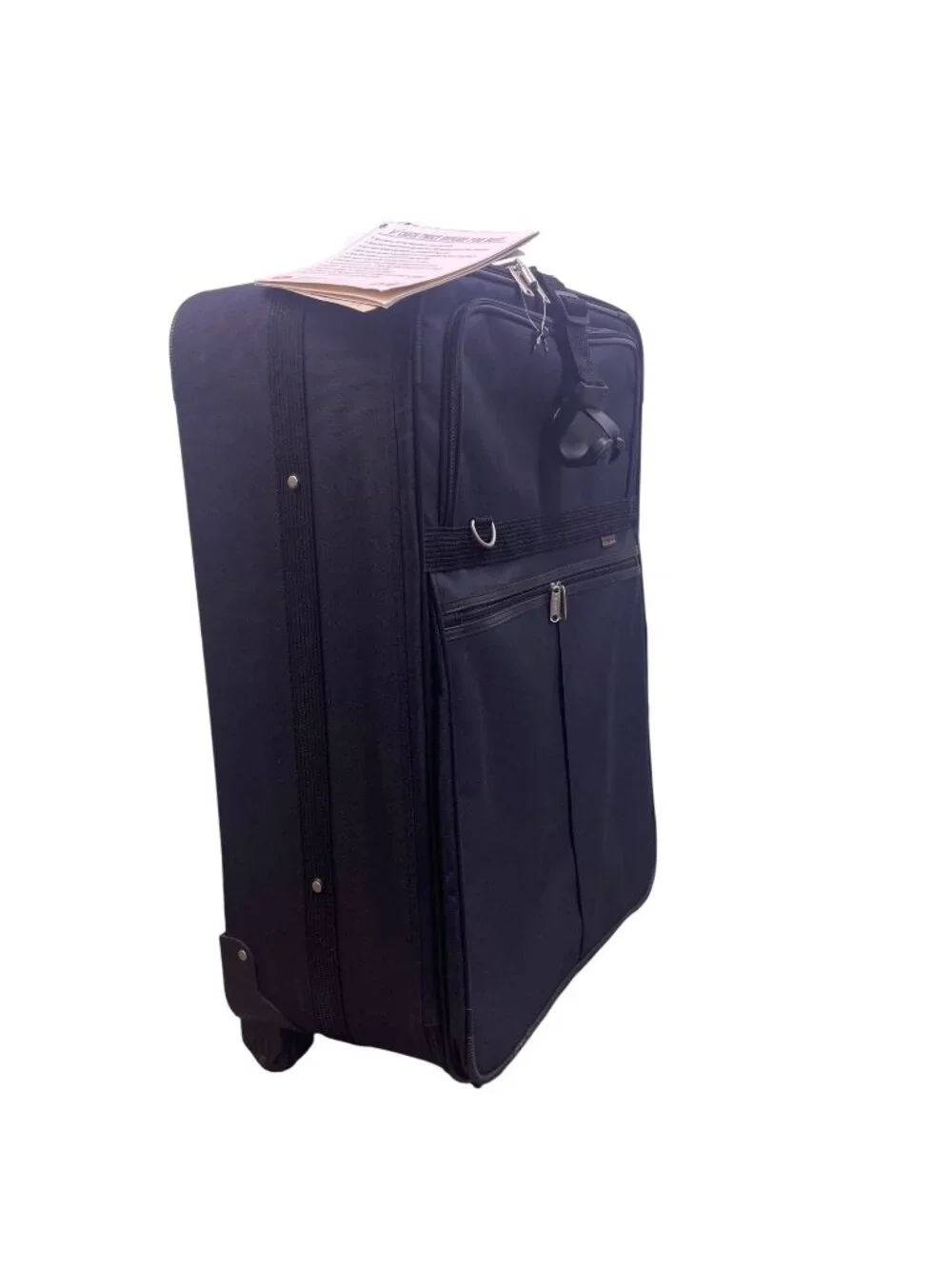 Olympia Elegance Black Free hand Hook Strap Power Handle Wheeled Travel Luggage